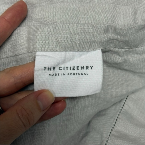 THE CITIZENRY 100% French Linen Gray Sz Queen Flat Sheet - Picture 4 of 7
